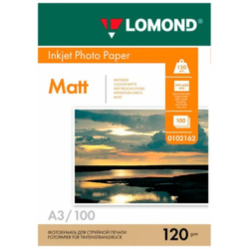Фотобумага LOMOND Односторонняя Матовая/Матовая A3/120/100л.