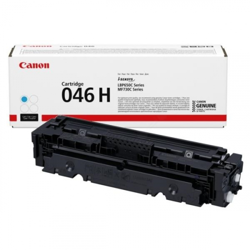 Оригинальный картридж CANON 046H C (1253C002) голубой  (5 000 стр.)