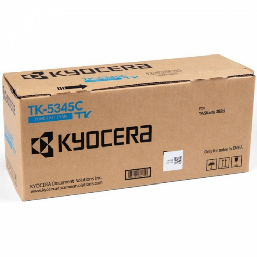 Оригинальный лазерный тонер картридж Kyocera TK-5345C 1T02ZLCNL0 9000 стр., голубой