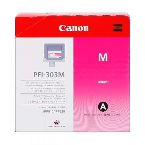 Оригинальный картридж CANON PFI-303M (330 мл., пурпурный)