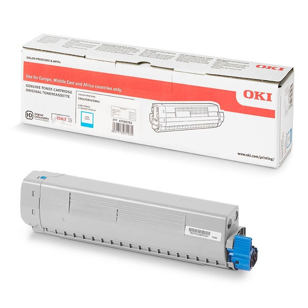 Оригинальный картридж OKI 47095707 / 47095703 (5000 стр., голубой)