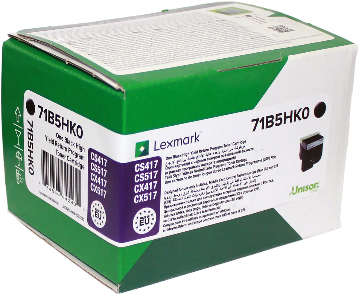 Оригинальный картридж Lexmark 71B5HK0 (6000 стр., черный)
