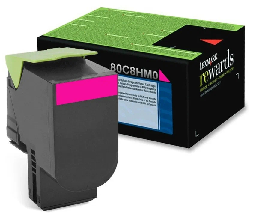 Оригинальный картридж Lexmark 80C8HM0 (3000 стр., пурпурный)