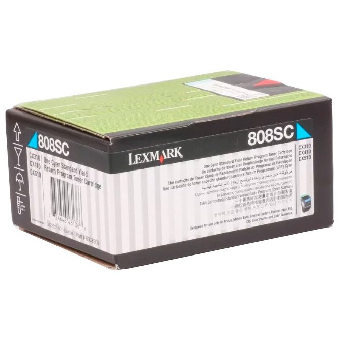 Оригинальный картридж Lexmark 80C8SCE (2000 стр., голубой)
