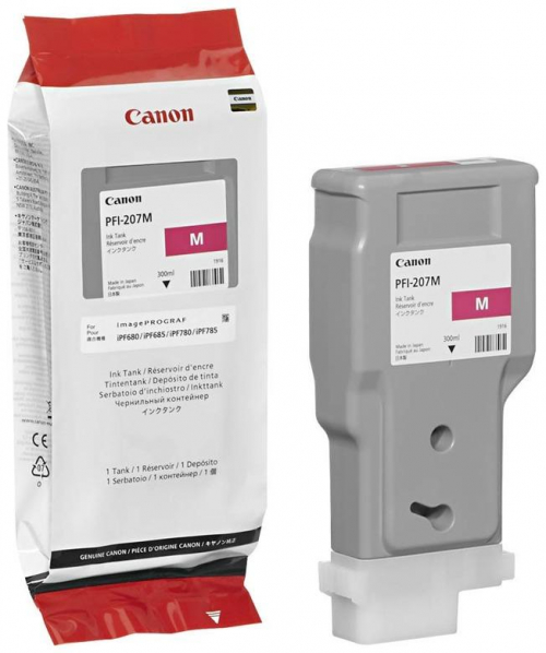Оригинальный картридж CANON PFI-207M (300 мл., пурпурный)