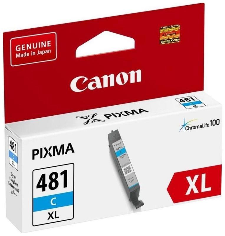 Оригинальный картридж Canon CLI-481XLC 2044C001 (519 стр., голубой)