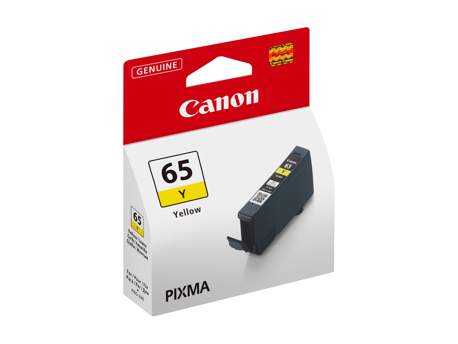 Оригинальный картридж Canon CLI-65Y 4218C001 (600 стр., жёлтый)