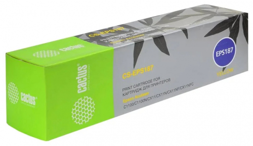 Картридж лазерный Cactus CS-EPS187 S050187 желтый (4000стр.) для Epson AcuLaser C1100/C1100N/CX11/CX11N/CX11NF/CX11NFC