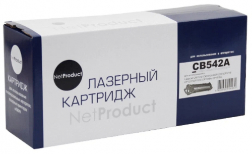 Совместимый картридж NetProduct (N-CB542A) для HP CLJ CM1300/CM1312/CP1210/CP1215, Y, 1,5K