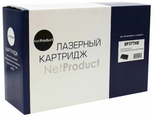 Совместимый картридж NetProduct (N-SP377HE) для Ricoh Aficio SP377DNwX/SP377SFNwX/SP377SNwX, 6,4K