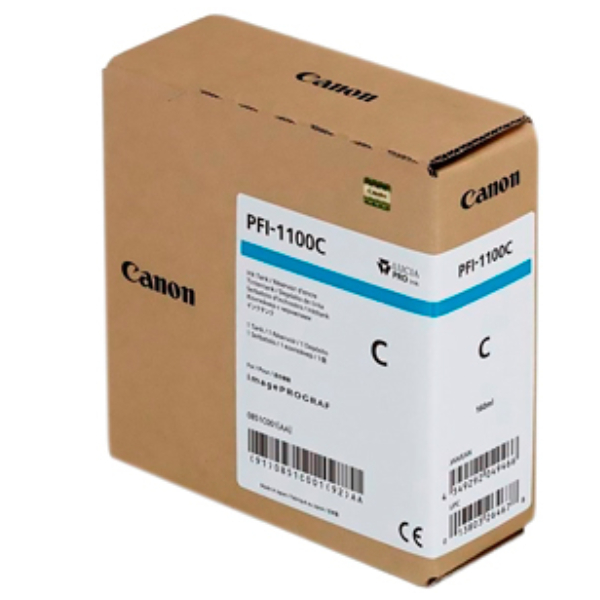 Оригинальный картридж Canon PFI-1100C 0851C001 (160 мл., голубой)