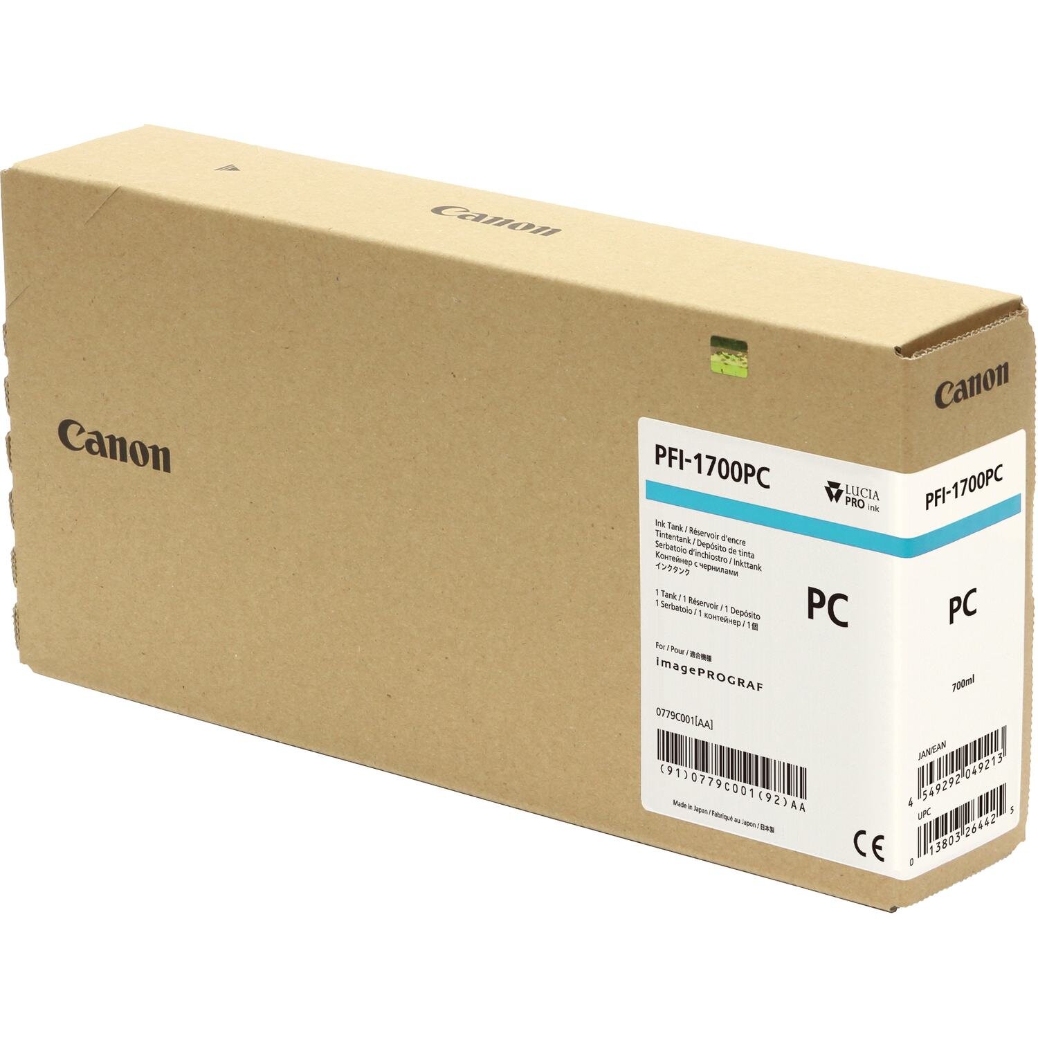 Оригинальный картридж Canon PFI-1700PC 0779C001 (700 мл., голубой)