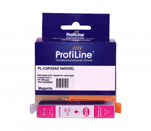 Совместимый струйный картридж ProfiLine PL-C2P25AE (№935XL) с чернилами на водной основе, пурпурный 9,5 мл