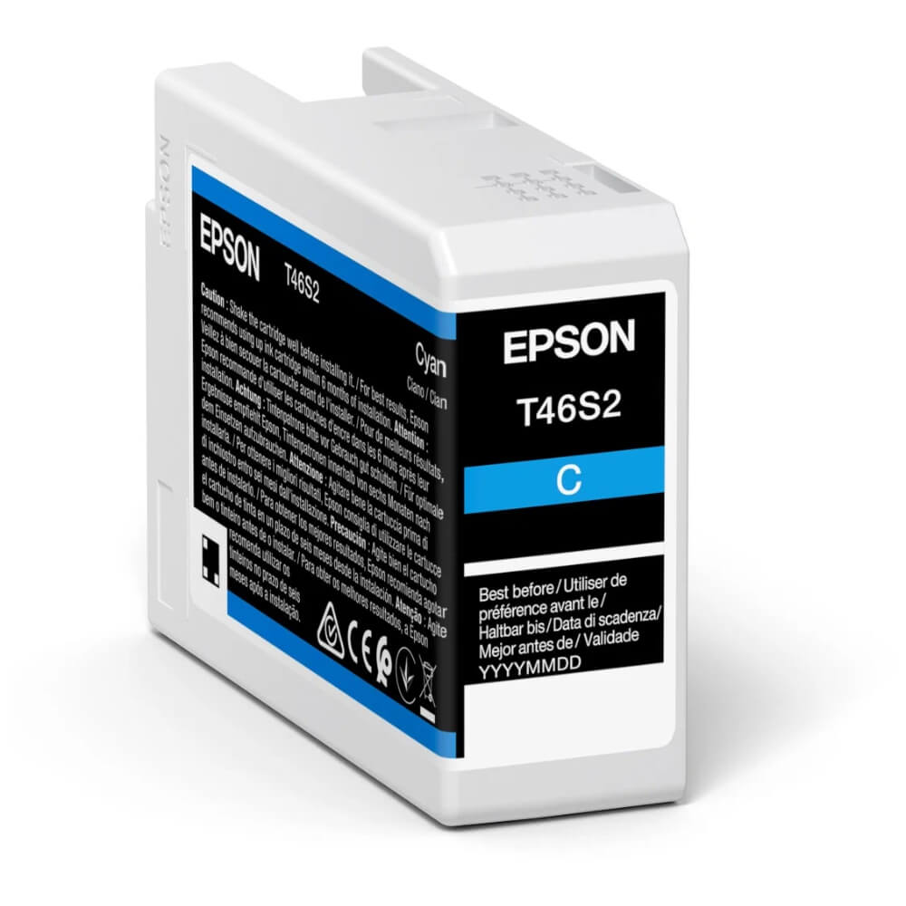 Оригинальный картридж Epson T46S2 C13T46S200 (25 мл., голубой)
