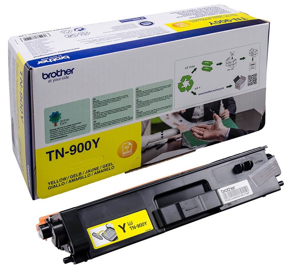 Оригинальный картридж Brother TN-900Y (6000 стр., жёлтый)