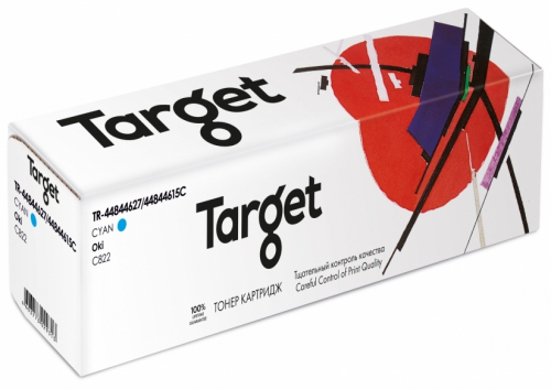Совместимый картридж TARGET 44844627/44844615 (TR-44844627/44844615C) Cyan для Oki C822