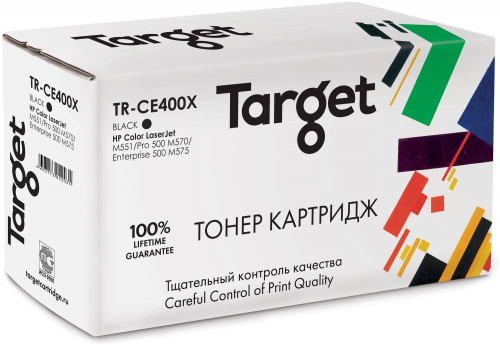 Совместимый картридж TARGET CE400X (№507X) Черный, 11000 стр.