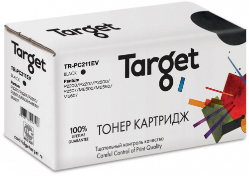 Совместимый картридж TARGET PC-211EV (TR-PC211EV) для Pantum P2200/P2207/P2500/P2507/M6500/M6550/M6607