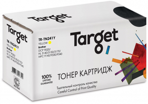 Совместимый картридж TARGET TN-241Y (TR-TN241Y) Yellow для Brother DCP 9020/HL 3140/3150/3170/MFC 9140/9330/9340
