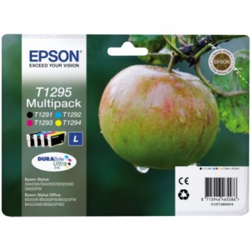 Набор картриджей Epson T1295 Multipack (C13T12954012) (цветной, 450 стр.) для Epson SX425/SX525/BX305/BX320/BX625