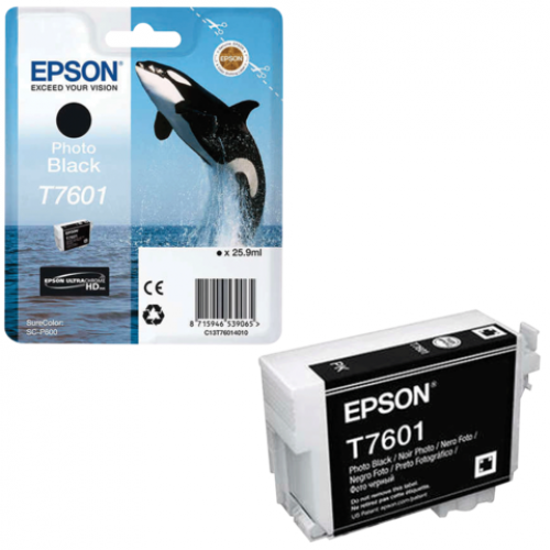 Оригинальный картридж EPSON T7601 (26 мл., черный)