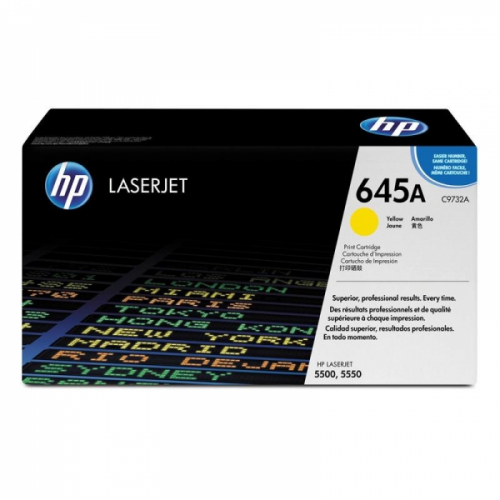 Оригинальный картридж лазерный HP 645A (C9732A) (12000 стр, Жёлтый) для HP LaserJet 5500 | 5500N | 5500DN | 5550 | 5550N | 5550DN