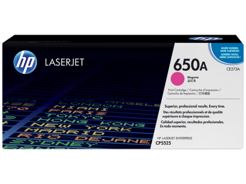 (Спец. цена) Оригинальный лазерный картридж HP 650A CE273A для HP Color LaserJet Enterprise CP5525dn/ CP5525n/ CP5525xh/ M750dn, пурпурный, 15000 страниц