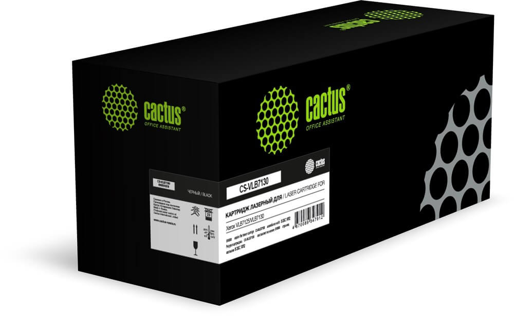 Совместимый лазерный картридж Cactus CS-VLB7130 (006R01819) для Xerox VLB7125, VLB7130, черный, 10'000 страниц