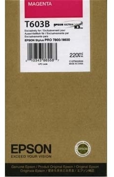 Оригинальный картридж EPSON T603B (220 мл., пурпурный)