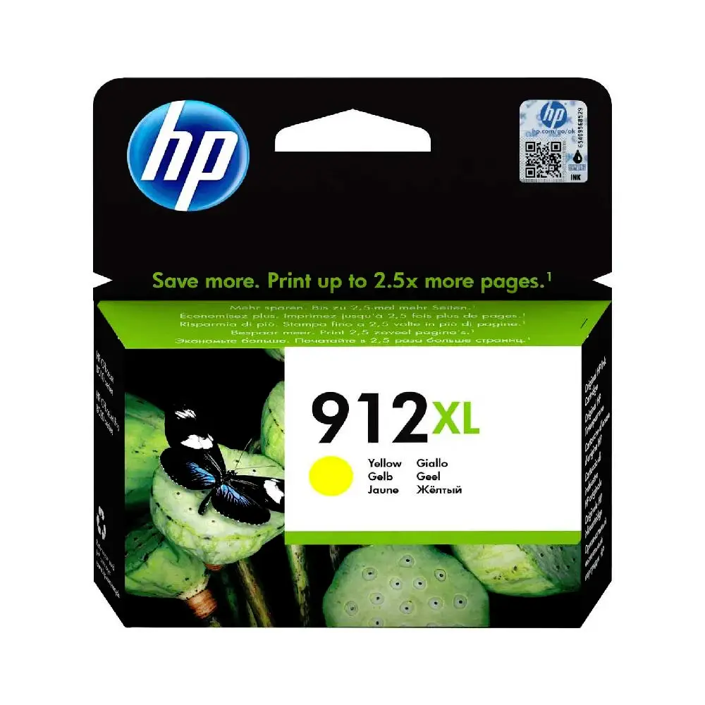 Оригинальный картридж HP 912XL струйный желтый увеличенной ёмкости (825 стр)
