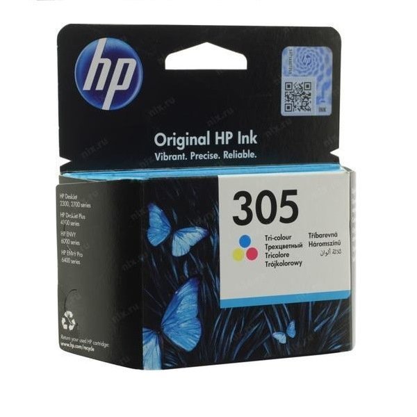 Оригинальный картридж HP 305 3YM60AE струйный трёхцветный (100 стр)
