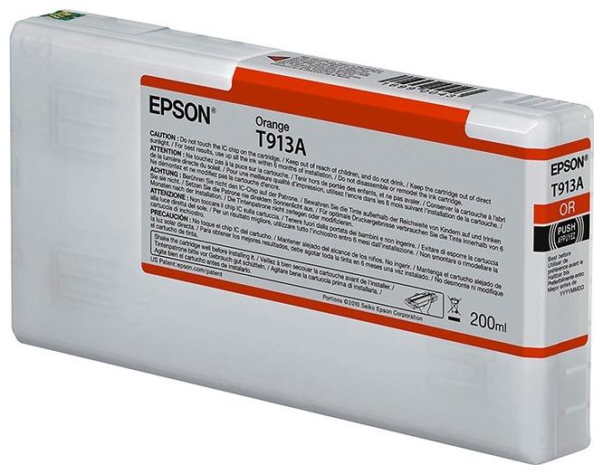 Оригинальный картридж Epson T913A C13T913A00 (200 мл., оранжевый)