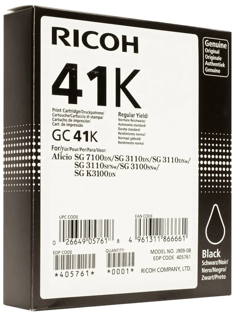Оригинальный принт-картридж Ricoh тип GC 41K (2500 стр., черный)