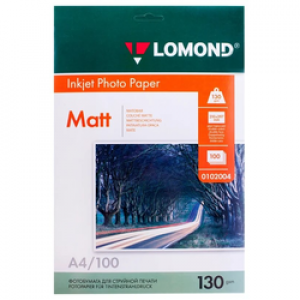 Фотобумага LOMOND Двусторонняя Матовая/Матовая  A4/130/100л.