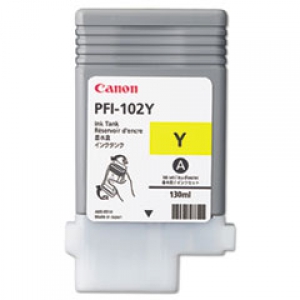 (Спец.цена) Оригинальный струйный картридж Canon PFI-102Y 0898B001 для Canon imagePROGRAF iPF605/ iPF610/ iPF650/ iPF655/ iPF710/ iPF750/ iPF755/ LP17/ iPF510, желтый, 130 мл.