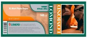 Бумага широкоформатная с покрытием LOMOND матовая 610мм х 30м  140 г/м2  втулка 2"/50,8мм