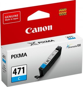 Оригинальный картридж Canon CLI-471C 0401C001 (345 стр., голубой)