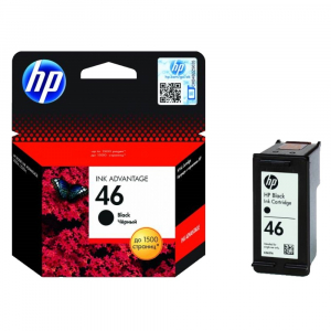 Оригинальный струйный картридж HP 46 CZ637AE черный (1500 стр)