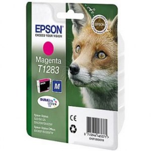 Оригинальный картридж Epson T1283 C13T12834012 (220 стр., пурпурный)