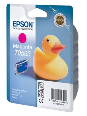 (Спец. условия) Оригинальный струйный картридж Epson T0553 C13T05534010, пурпурный, 290 страниц