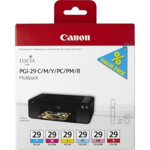 Оригинальный картриджи Canon PGI-29PM 4873B005 голубой, желтый, красный, пурпурный, фото голубой, фото пурпурный (1925 стр.)